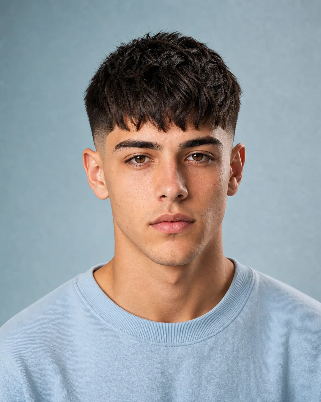 Corte masculino con textura
